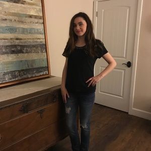 Style & Co L T Shirt with collar design